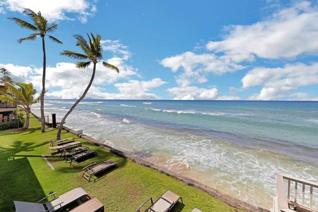 Oceanfront With Aircon-Hear The Waves-Amazing Views-Wifi Lägenhet Lahaina Exteriör bild